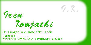 iren komjathi business card